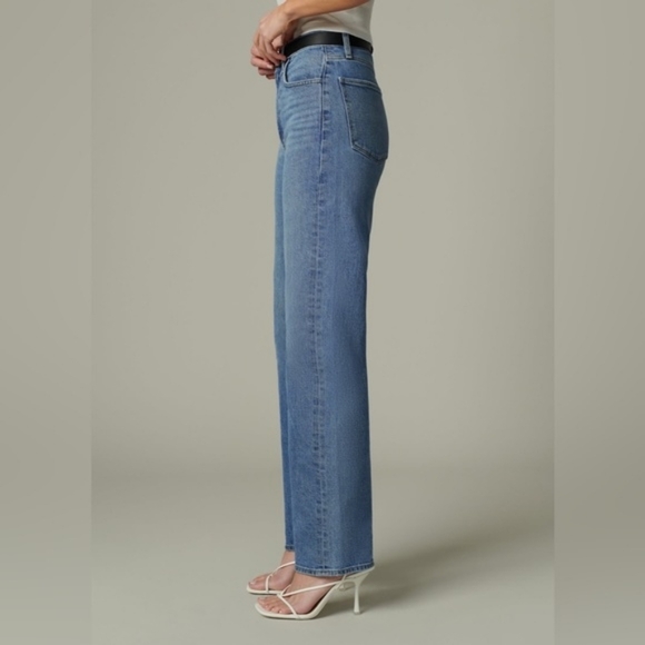 Joe's Jeans High Rise Faded Wash Straight Leg Sandblasted Contrasted Sz 29 New - Picture 3 of 16